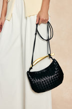 Voralis woven tote bag - side profile view