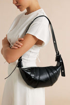 Voralis black shoulder bag - strap detail