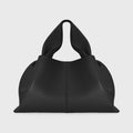 Voralis black premium cloud vegan leather bag - front view