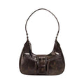 Voralis Jenice brown vegan leather crossbody bag - front view