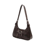 Voralis vegan leather crossbody bag - side profile view