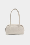 Voralis ivory faux leather shoulder bag - front view
