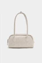 Voralis ivory faux leather shoulder bag - front view