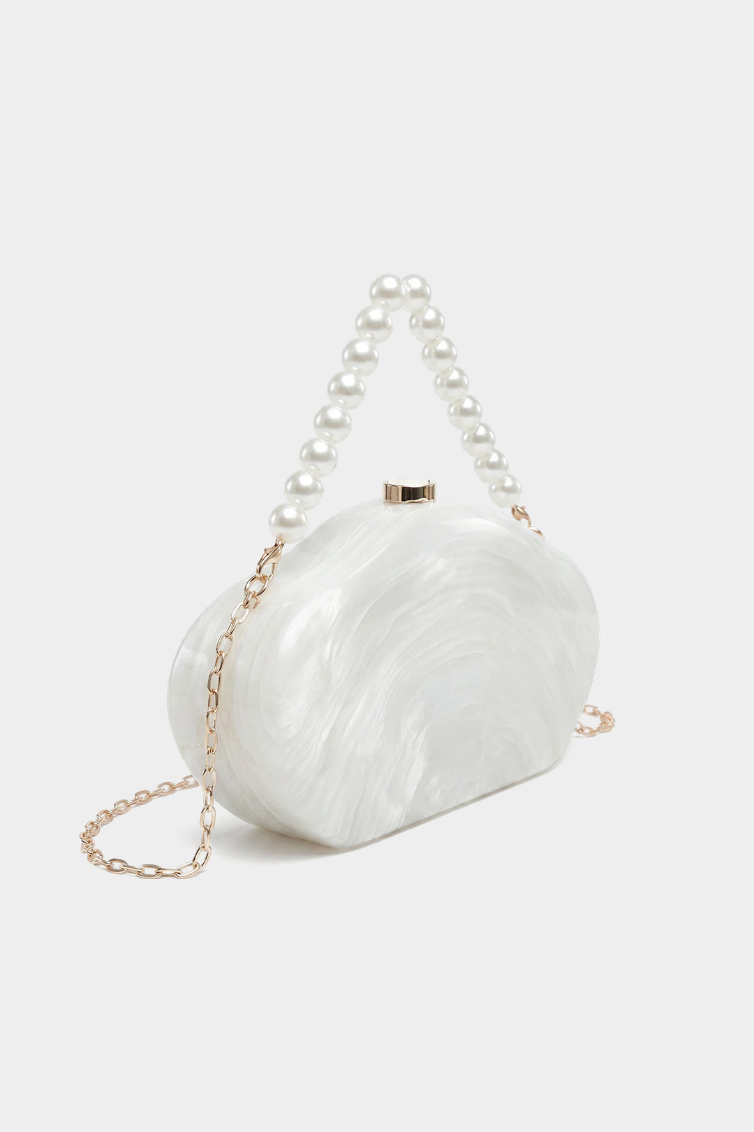 Voralis pearl chain crossbody bag - chain strap detail